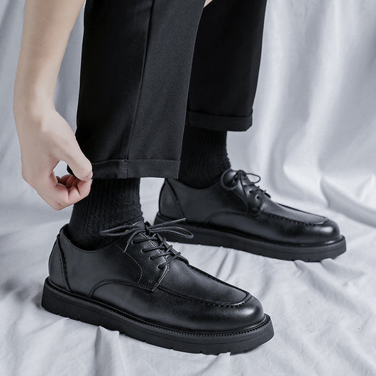 Zapatos de Cuero Casual para Hombre con Suela Gruesa - Estilo Ejecutivo Moderno - Image 11