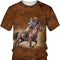 Camiseta Unisex Estampado 3D Digital Manga Corta Cuello Redondo