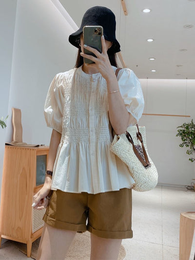 Blusa Suelta Reductora de Manga Corta para Mujer - Verano - Image 11
