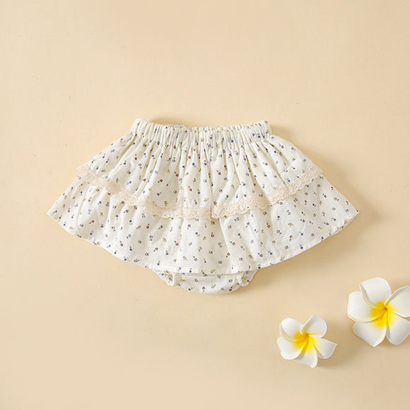 Culotis Infantiles con Encaje de Hoja de Loto Floral