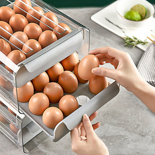 Organizador de Huevos con Cajón Deslizable para Refrigerador