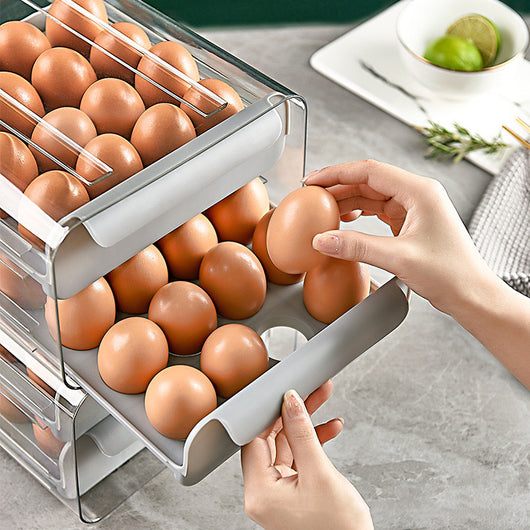 Organizador de Huevos con Cajón Deslizable para Refrigerador