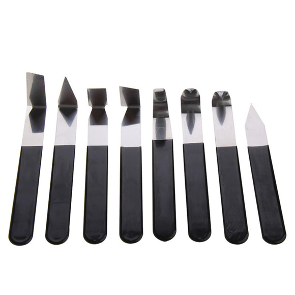 Set de 8 Herramientas de Escultura y Cerámica con Mango de Acero Inoxidable