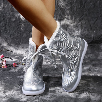 Botas Cálidas para Mujer con Forro de Algodón y Terciopelo - Image 13