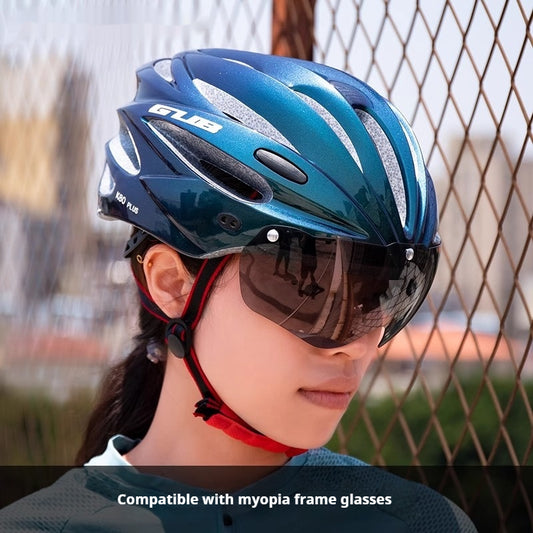 Casco de Ciclismo con Gafas Magnéticas Integradas