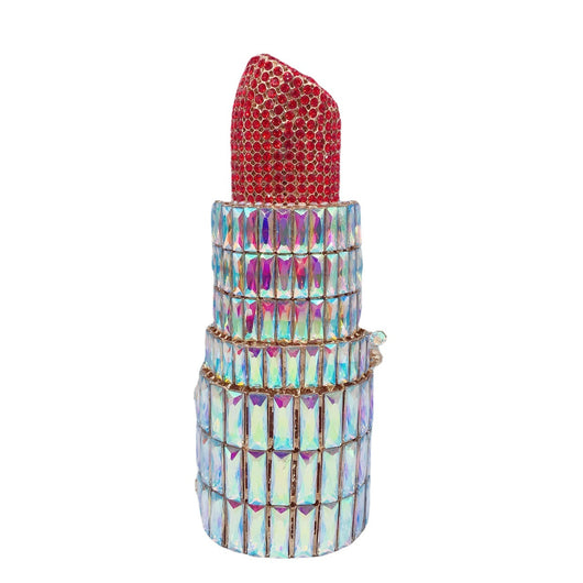 Cartera de Noche Diamantada con Forma de Labial para Mujer - Image 13
