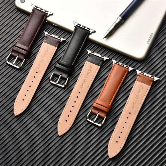 Correa de Reloj Cuero Genuino Bicolor - Pulsera Premium de Cuero Vacuno