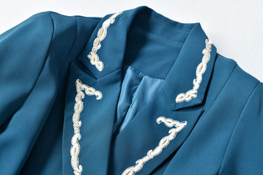 Vestido Ejecutivo Doble Botonadura con Cinturón Ajustado para Mujer - Image 17