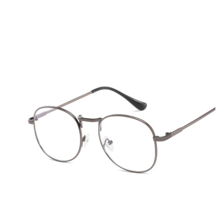 Gafas Retro Espejo Azul con Marco Redondo Decorativo - Image 9