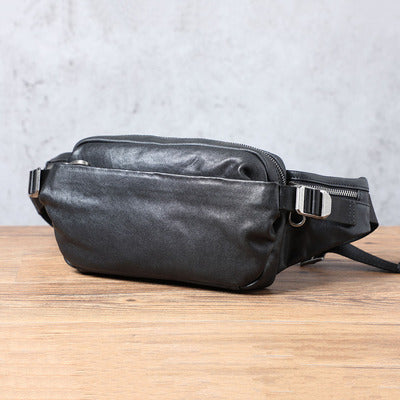 Mochila Bandolera de Cuero para Hombre - Bolso Cruzado Compacto - Image 12
