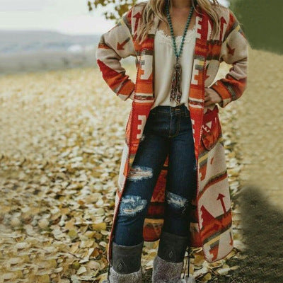 Abrigo de Lana con Estampado y Mangas Largas - Image 10