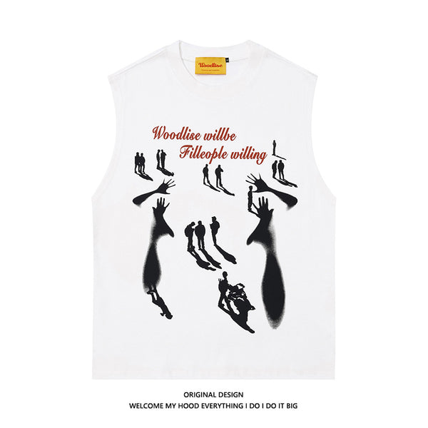 Camiseta Sin Mangas Estampada para Hombre