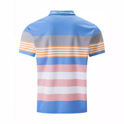 Camisa Casual Hombre Bloques de Color Estampado Digital Manga Corta - Image 8