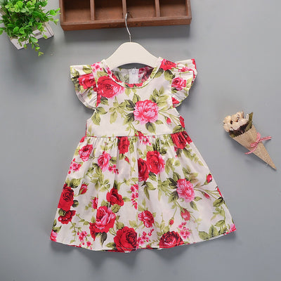 Vestido Infantil Algodón Floral Estampado para Verano - Image 7