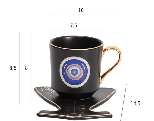Taza de Café Europea con Plato de Cerámica Estilo Creativo - Image 25