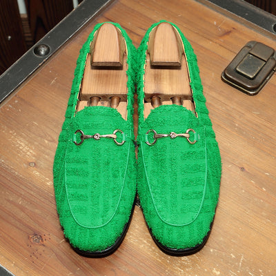 Mocasines Personalizados Verde Trendy para Hombre - Calzado Slip-on - Image 5