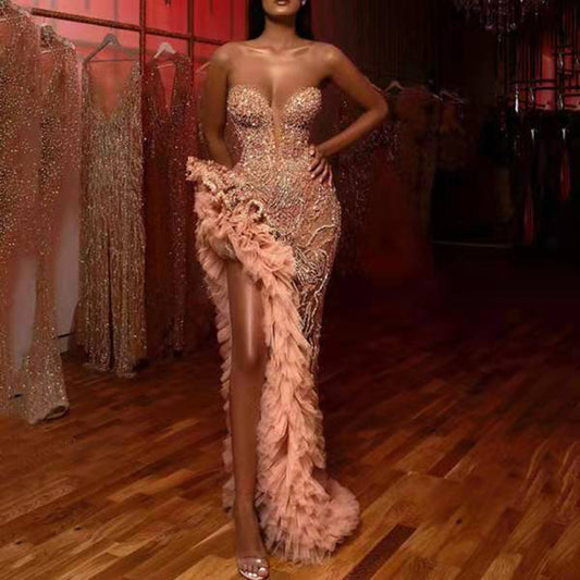 Vestido Tubo Brillante con Lentejuelas