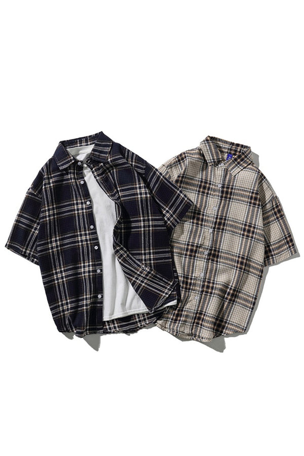 Camisa de Cuadros Manga Corta