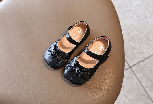 Zapatos de Cuero Infantiles Estilo Colegio Británico con Moño - Image 10