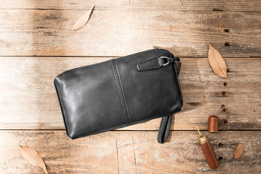 Bolso de Mano de Cuero Vacuno Premium con Cierre de Cremallera - Image 9