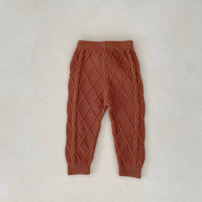 Pantalones Largos Tejidos con Patrón Rombo para Bebés Niños y Niñas - Image 27