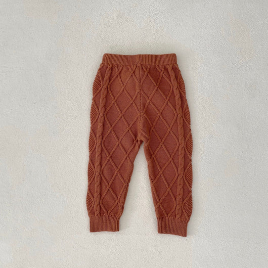Pantalones Largos Tejidos con Patrón Rombo para Bebés Niños y Niñas - Image 27