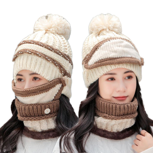 Conjunto de Gorro y Bufanda Tejido en Algodón Cálido - Image 10