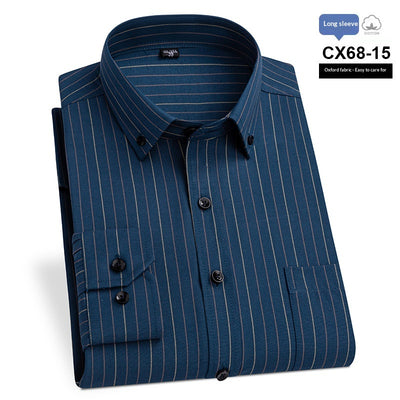 Camisa Oxford Slim Fit a Rayas para Hombre con Bolsillos - Image 14