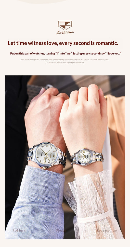 Reloj Mecánico Elegante de Gran Esfera para Parejas - Image 15