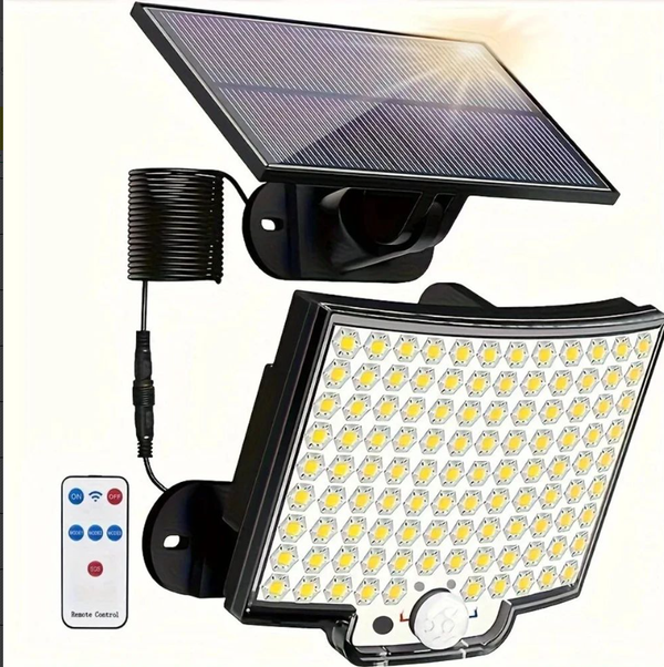 Luz Solar LED Dividida 106LED Exterior Impermeable con Sensor de Movimiento