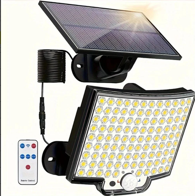 Luz Solar LED Dividida 106LED Exterior Impermeable con Sensor de Movimiento