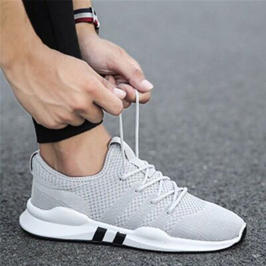 Zapatillas Deportivas Tejidas Coreanas Transpirables para Hombre - Image 12