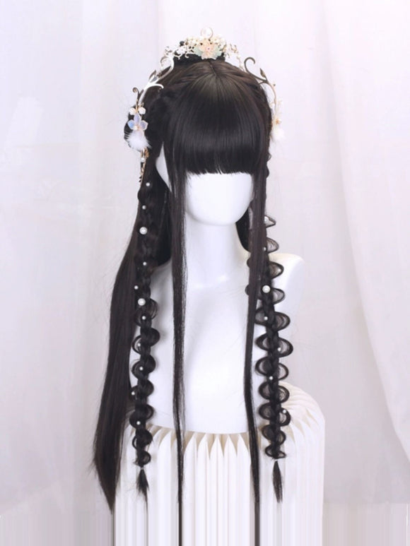 Peluca Hanfu Completa para Cosplay - Estilo Traje Antiguo Chino