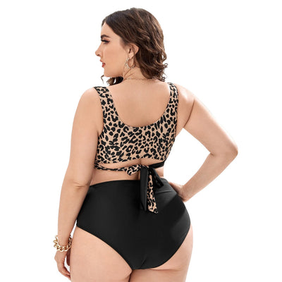 Bikini Dos Tonos con Push Up y Cruce en el Pecho - Image 11