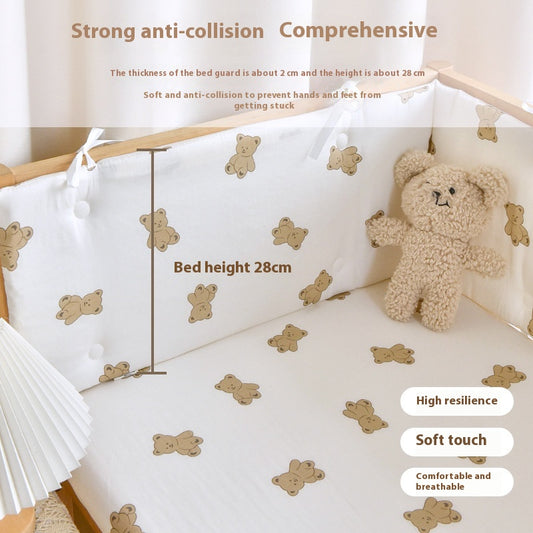Barrera de Cama para Bebé en Algodón Gasa - Protección Suave Recién Nacido - Image 2