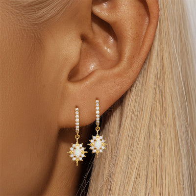 Aretes de Plata Esterlina S925 con Ópalo Azul y Diamantes - Diseño Europeo - Image 21