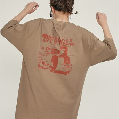 Playera Suelta Estampada Cuello Redondo Manga Corta - Image 6