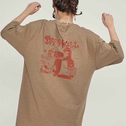Playera Suelta Estampada Cuello Redondo Manga Corta - Image 6