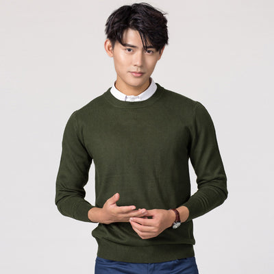 Suéter Holgado de Lana para Hombre - Pullover Casual de Color Sólido - Image 25