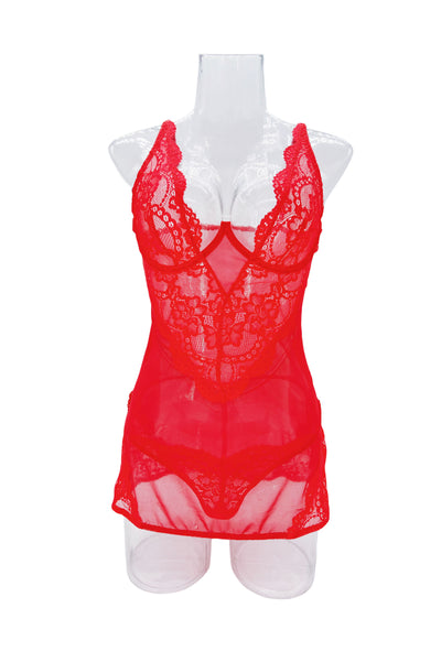 Pijama Sensual de Tul Transparente con Encaje y Recortes para Mujer - Image 23