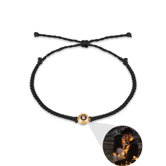 Pulsera de Proyección de Foto Personalizada Tejida a Mano - Joya Romántica para Parejas - Image 58