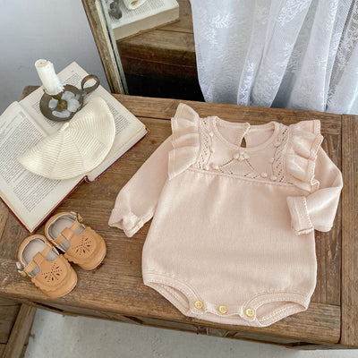 Blusa Infantil de Encaje Manga Larga Color Liso - Versátil y Elegante - Image 38