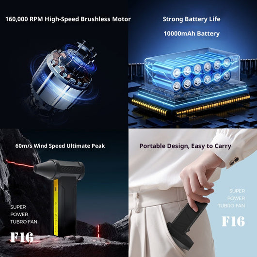 Soplador Turbo 160,000 RPM - Potencia Profesional para Limpieza y Remoción de Nieve - Image 16
