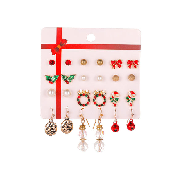 Aretes Navideños Papá Noel Goteo
