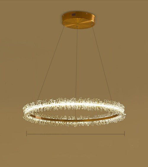 Lámpara de Cristal Colgante Dorada Moderna para Sala de Estar - Image 4