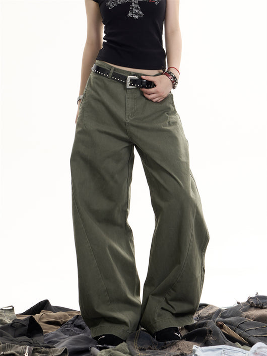 Overol Ancho Deconstruido Estilo Retro Lavado para Mujer - Image 13