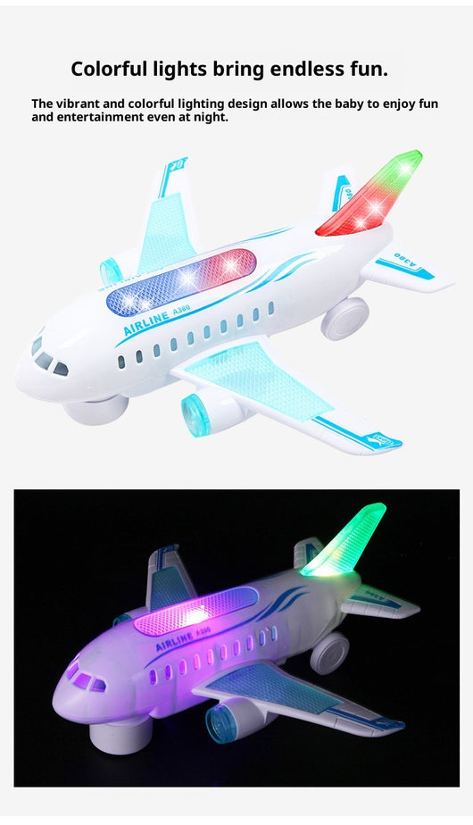 Avión Eléctrico Luminoso Musical con Control Universal para Niños - Image 11