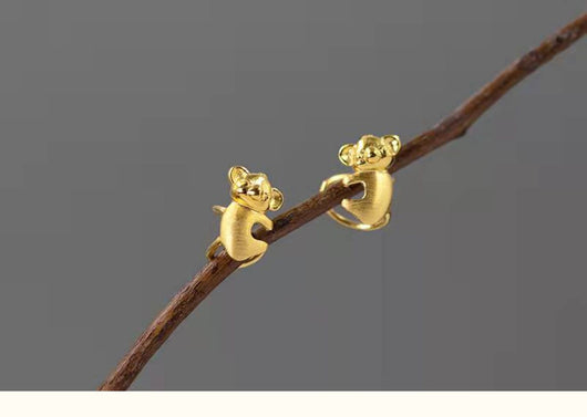 Aretes Koala's Hug Plata 925 Chapados en Oro - Image 8