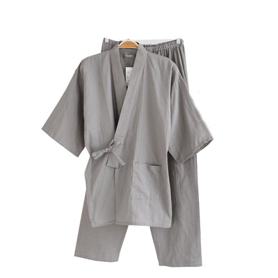 Pijama Kimono de Algodón Doble Gasa para Hombre - Image 3