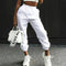 Pantalones Harem Casuales Reductores de Color Liso